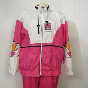 Vintage jogging suit, 1980s jogging suit, vintage jacket, vintage pants, Le Coq Sportif, vintage clothing, size medium/large