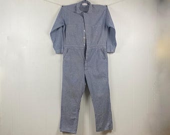 Vintage coveralls, size XL, vintage workwear, 1970s coveralls, coveralls, HBT coveralls, vintage clothing