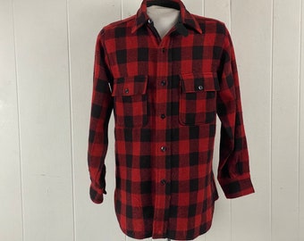 Vintage shirt, size medium, 1930s shirt, Roomy Richard shirt, chin strap shirt, plaid shirt, chinstrap, vintage work shirt, vintage clothing