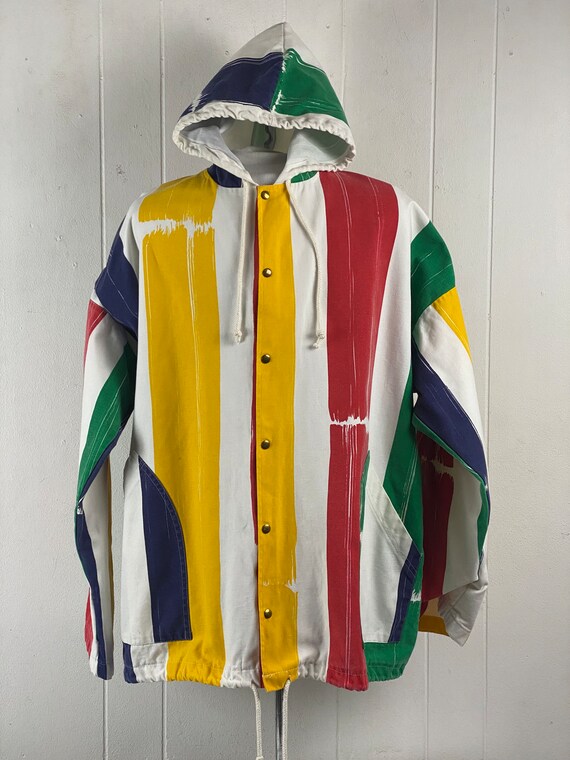 Vintage Jacket, Size XL, Michigan Rag Co. Jacket, Color Block 