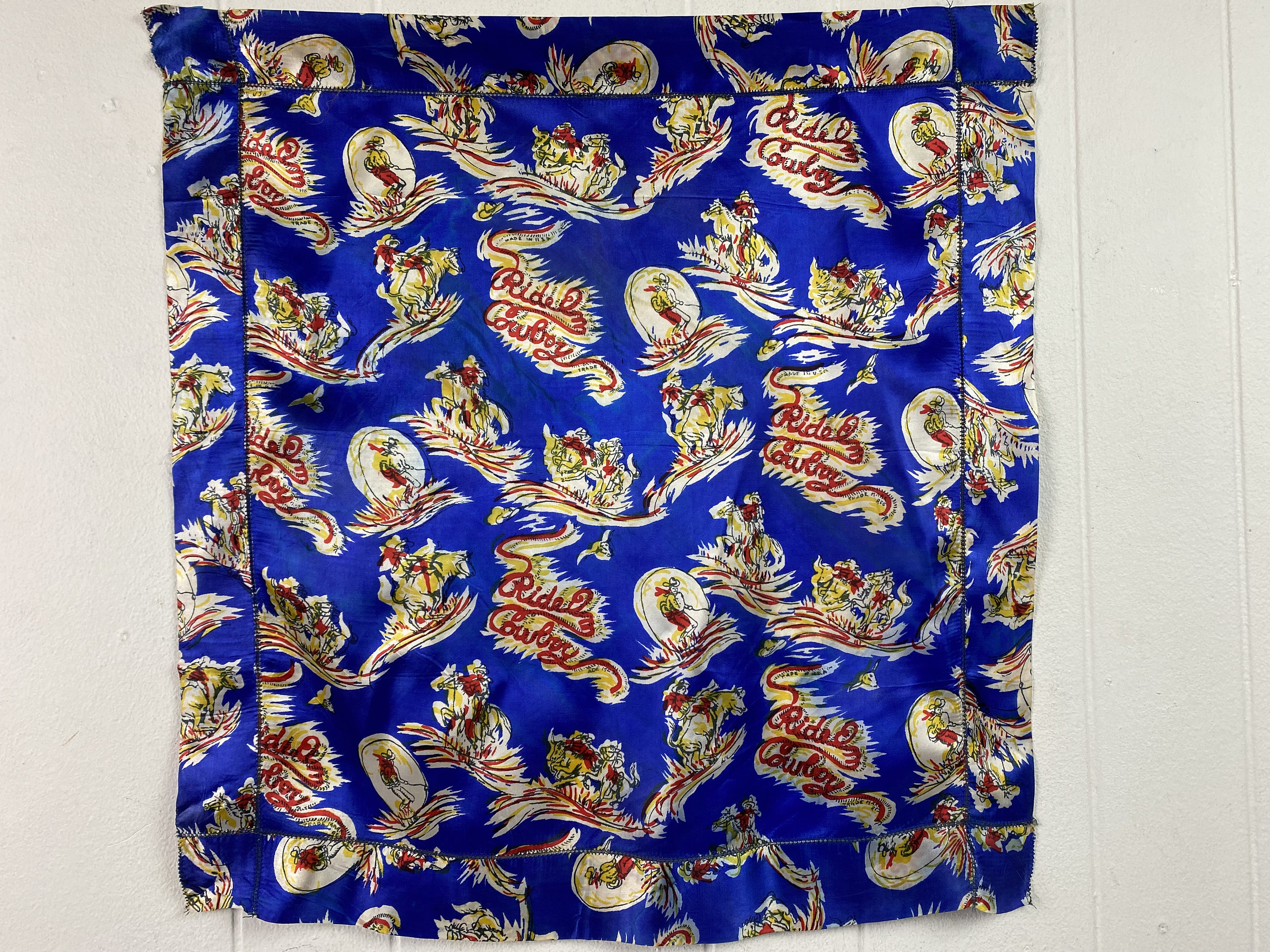 ▪️40’s【COWBOY】 VINTAGE BANDANA Vintage Bandana, 1940s Bandana, Cowboy Bandana, Cowboy Scarf