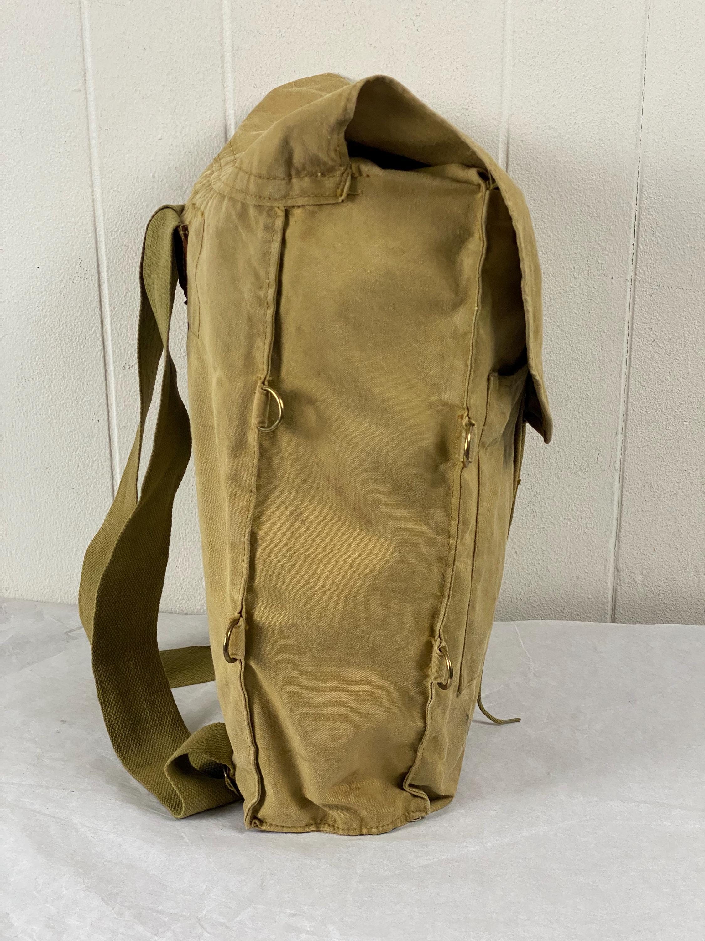 50’s vintage キャンバスバンクバック Vintage Backpack, 1950s Backpack, Canvas Bag, Canvas Russack