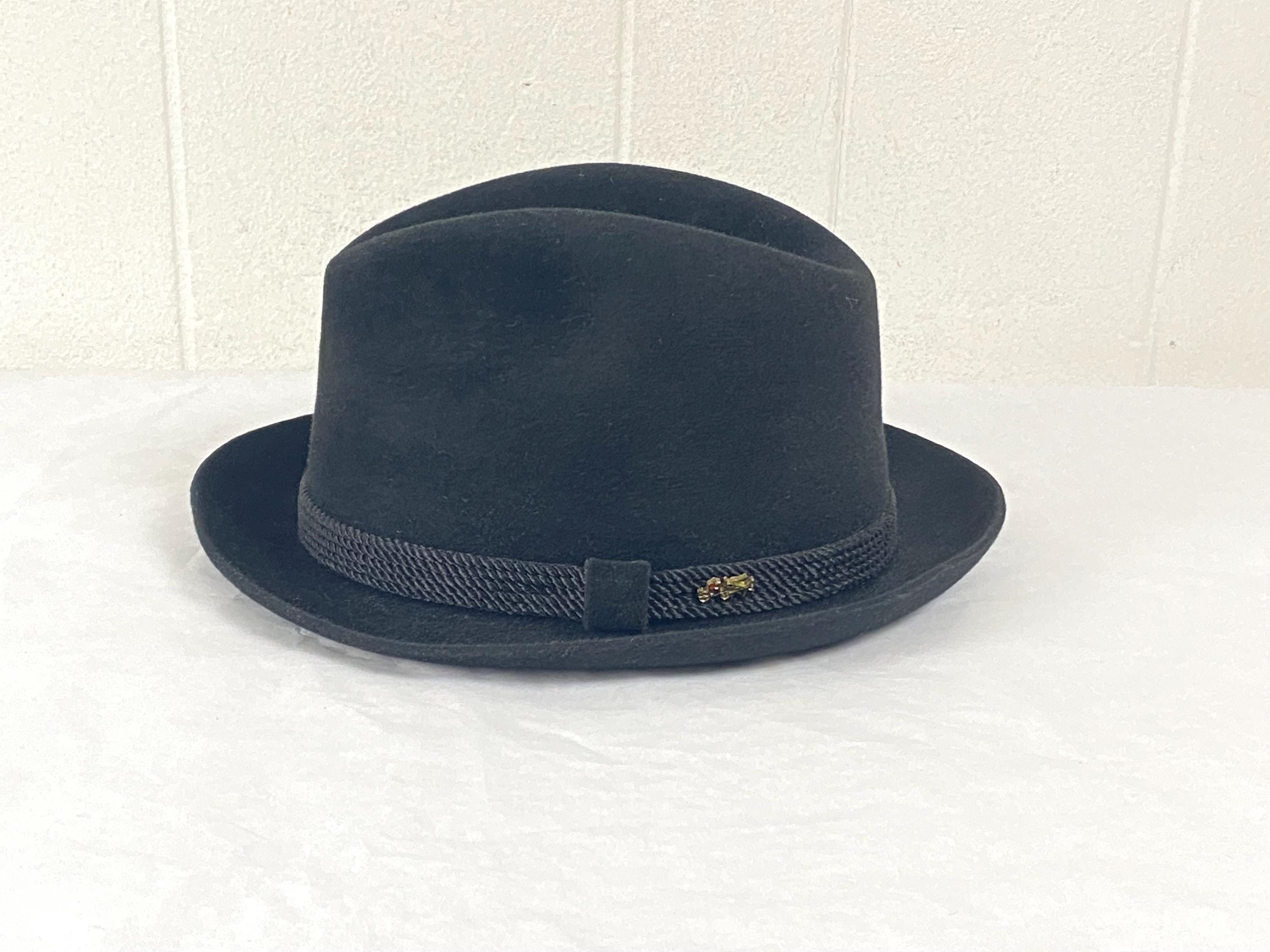 Vintage Hat, Size 7 1/4, Fits 7 3/8, Dobbs Fedora Hat, Fur Felt