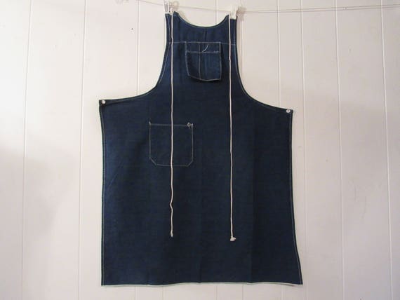 Vintage apron, denim apron, vintage workwear, wor… - image 6