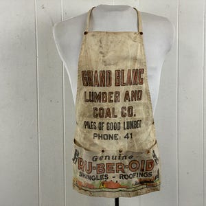【Vintage】work apron Vintage Work Apron, 1910s Apron, 1920s Apron, Vintage Workwear