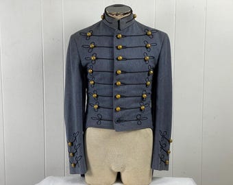 Vintage jasje, maat XS, knoopjas, militair jasje, West Point-jas, cadetjas, koperen knopen, William Bell, vintage kleding