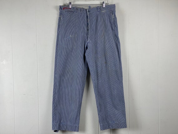 Vintage work pants, 36" X 28.5", 1930s pants, str… - image 1
