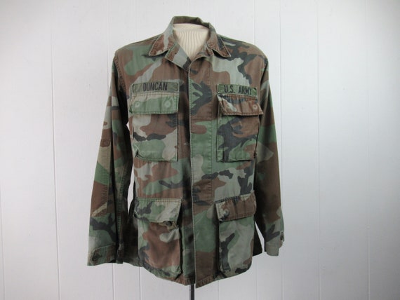 Vintage shirt, camouflage jacket, military jacket… - image 1