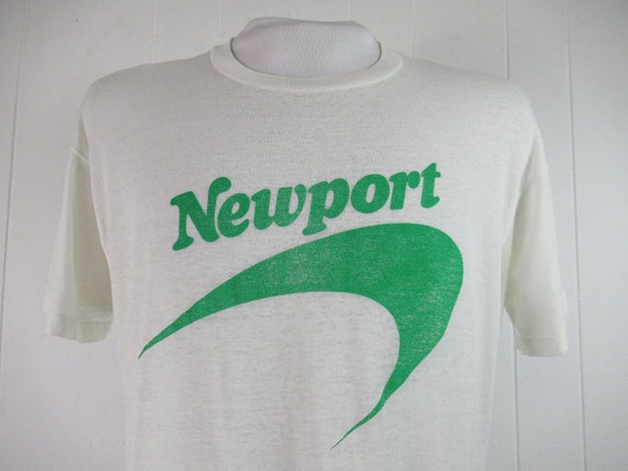 Vintage t shirt, 1980s t shirt, Newport t shirt, w