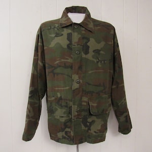 Vintage jacket, camouflage jacket, 1970s jacket, camo jacket, hunting jacket, vintage clothing, size medium