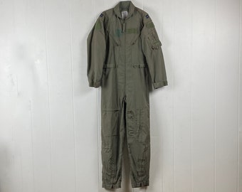 Vintage coveralls, size medium, flight suit, vintage jumpsuit, military coveralls, Flyers coveralls, military clothing, vintage clothing