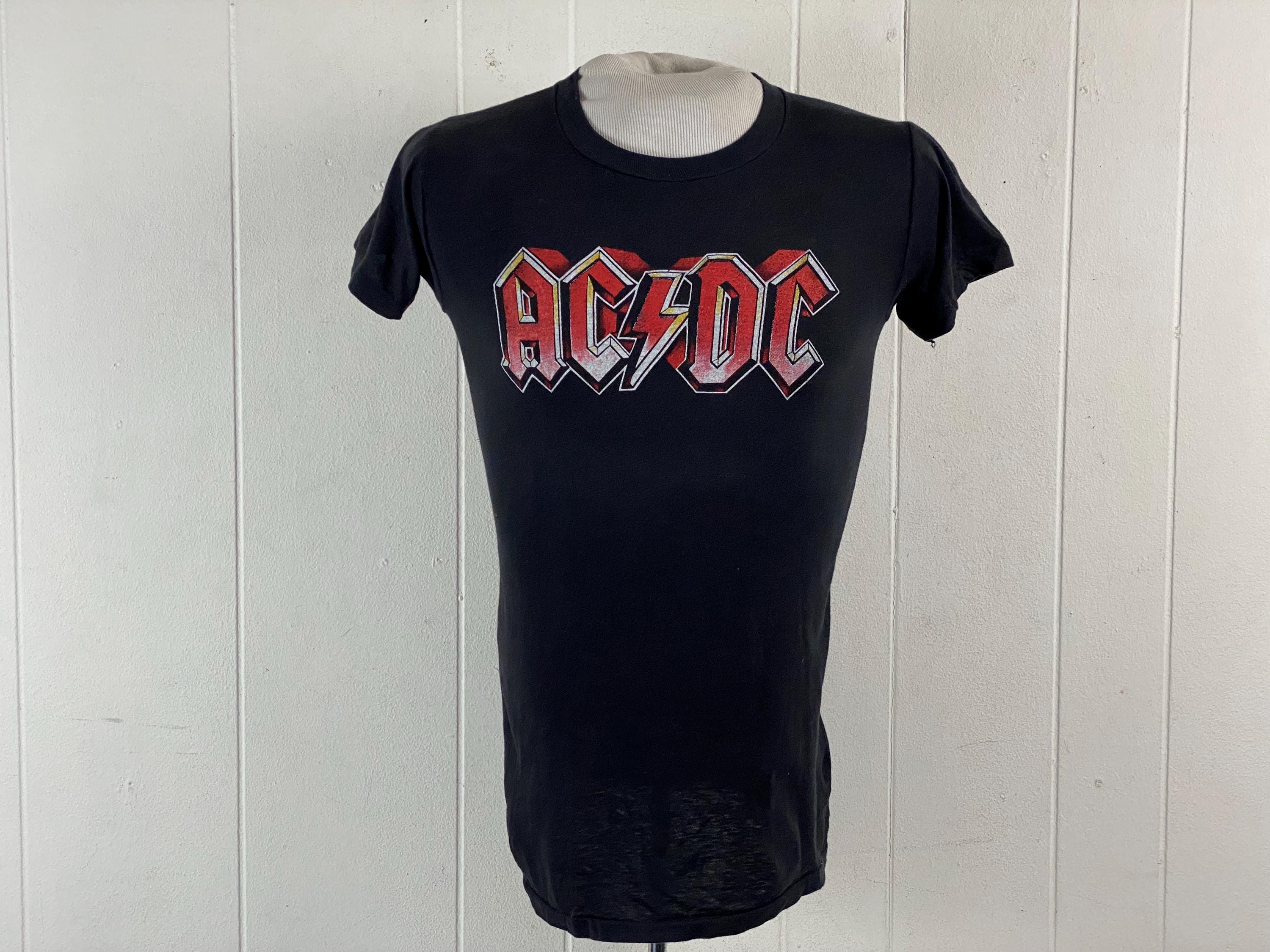 1980s AC DC T Shirt, Size Small, 1980 Acdc T Shirt, Cobo Hall 