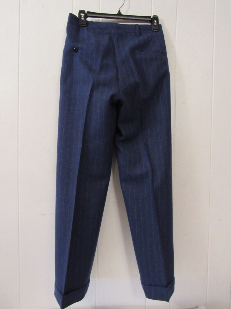 Vintage pants 1940s pants gangster pants 28 x 28 pinstripe pants vintage slacks vintage clothing