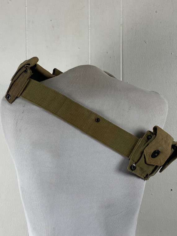 Vintage belt, 1940s belt, U.S. Army belt, ammo be… - image 10