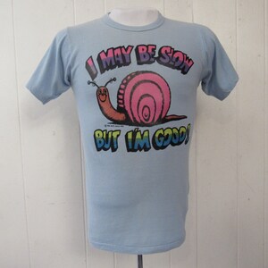 Vintage t shirt, 1970s t shirt, snail t shirt, funny t shirt, The Rat&#39;s Hole t shirt, vintage clothing, size small