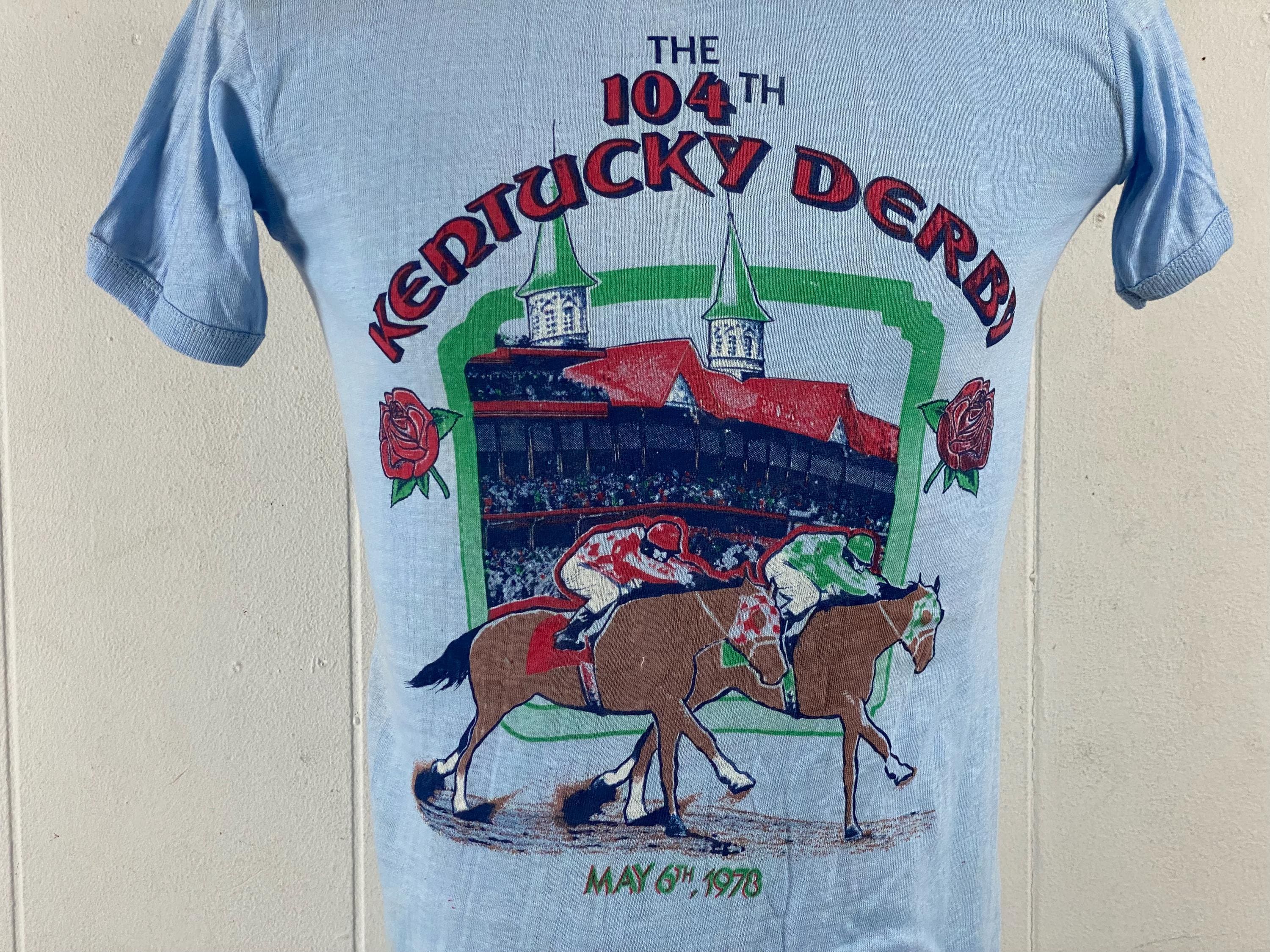 Vintage T Shirt, Size Medium, 1978 Kentucky Derby, 1970s T Shirt 