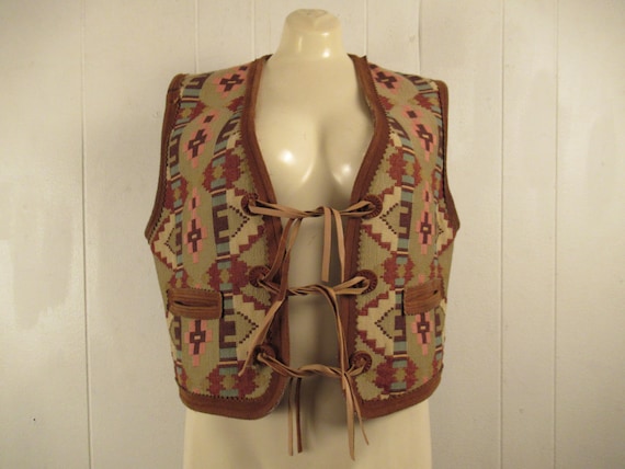 Vintage vest, southwestern vest, Ralph Lauren vest