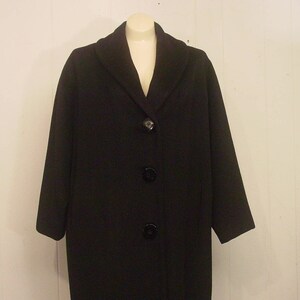 Vintage coat, womens coat, Lilly Ann coat, 1950s coat, cashmere coat, Rockabilly coat, vintage clothing, Large