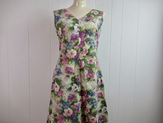Vintage dress, 1950s dress, cotton dress, sundres… - image 1