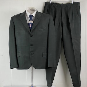 Vintage suit, size 43, 1920s suit, Edwardian suit, vintage jacket, side cinches pants, vintage clothing