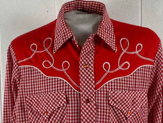 Vintage Cowboy shirt, size large, 1970s shirt, we… - image 3