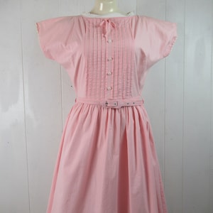 Vintage dress, 1950s dress, pink dress, sundress, cotton dress, vintage clothing, size medium