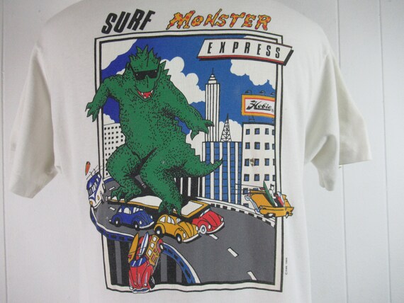 Vintage t shirt, Hobie t shirt, 1980s t shirt, sur