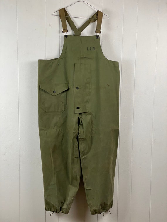 Vintage overalls, size XL, U.S.N. overalls, USN s… - image 2