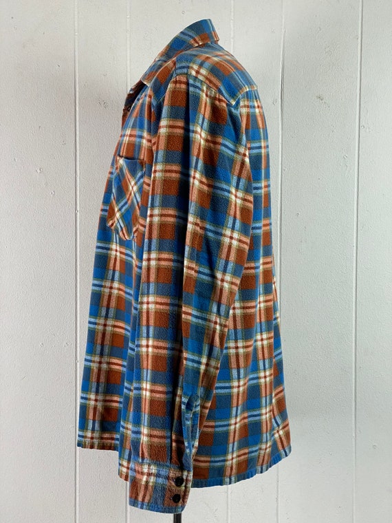 Vintage shirt, 1970S shirt, cotton flannel Shirt,… - image 4