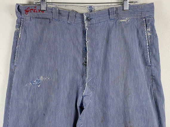 Vintage work pants, 36" X 28.5", 1930s pants, str… - image 3