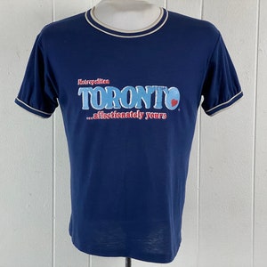 Vintage t shirt, Toronto t shirt, 1970s t shirt, 1970s ringer, Canada t shirt, travel t shirt, vintage clothing, size large