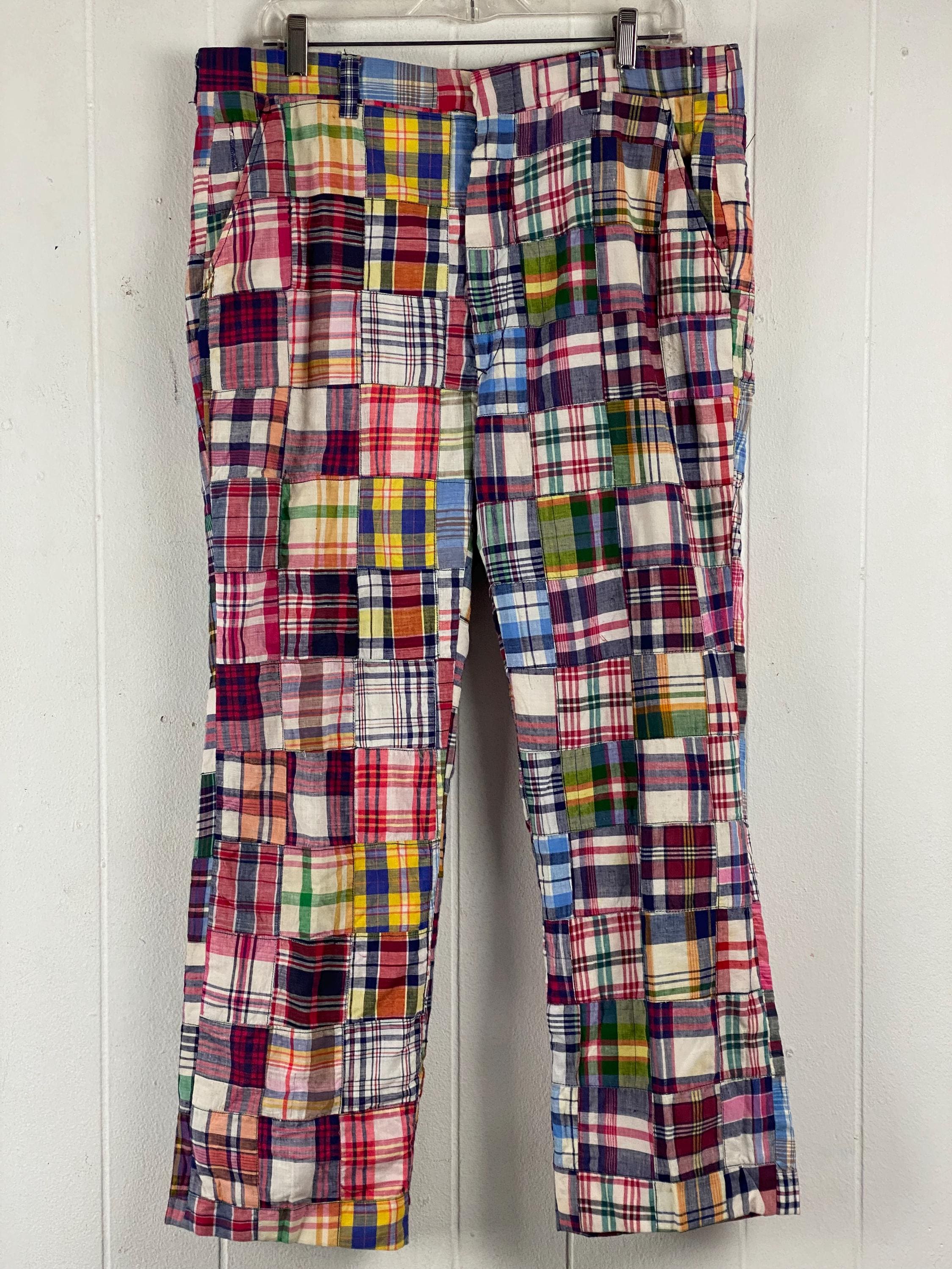 3266 Cotton Woven Madras Check Plaid Patchwork Waist Designer Vintage Madras Plaid Fabric (Style 2023) | Fabric Wholesale Direct main image 2