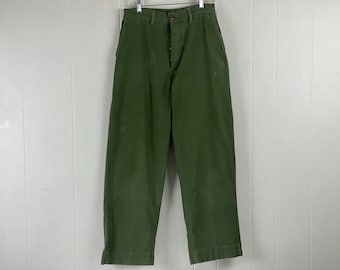 Vintage Denim Pants, U.S. Navy Pants, 1950s Denim Jeans