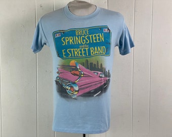 Vintage t shirt, size medium, Bruce Springsteen t shirt, 1980s tee, concert tour t shirt, band t shirt, Born in the U.S.A., vintage clothing