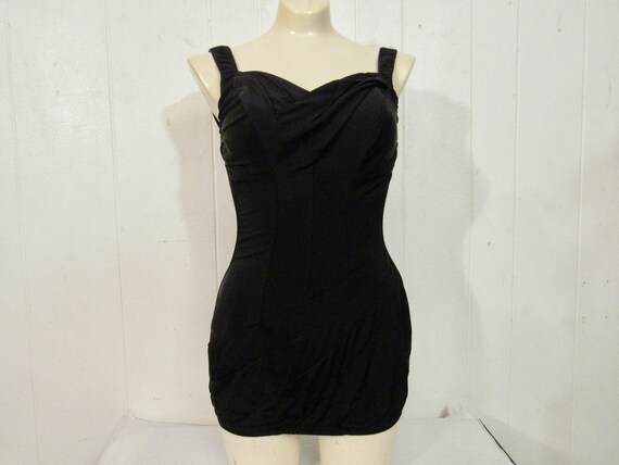 Vintage swimsuit, 1950s bathing suit, Catalina bat