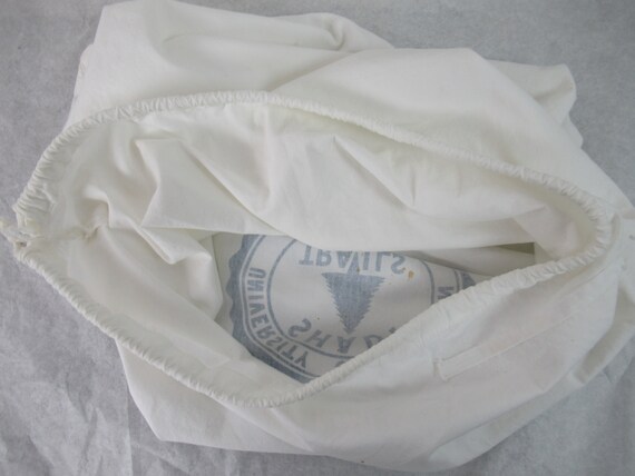 Vintage bag, cotton bag, 1950s bag, laundry bag, … - image 8