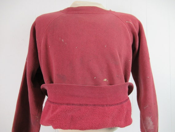 Vintage sweatshirt, light Burgundy, painter's swe… - image 6