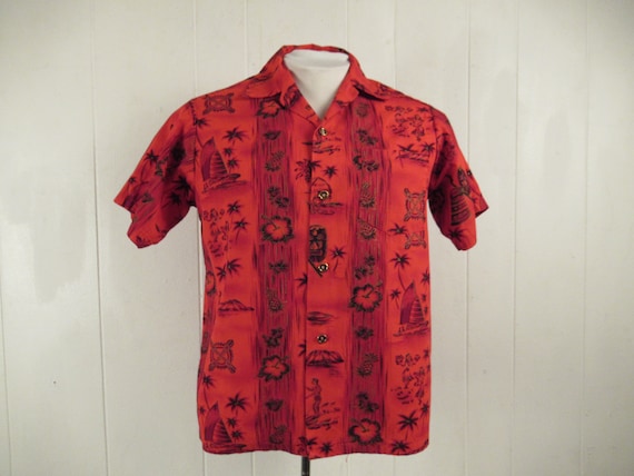 Vintage shirt, Hawaiian shirt, 1950s Hawaiian shi… - image 1