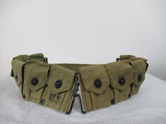 Vintage belt, 1940s belt, U.S. Army belt, ammo bel
