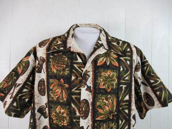 Vintage shirt, Hawaiian shirt, 1960s shirt, tiki … - image 2