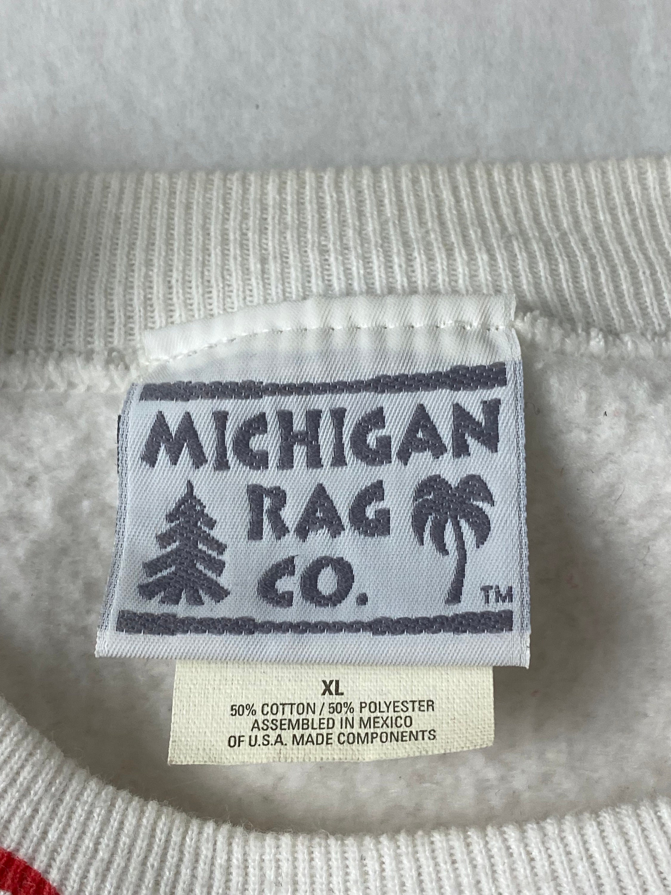 信頼も厚い Vintage Sweatshirt, Size XL, Michigan Rag Co., Heart Print トップス