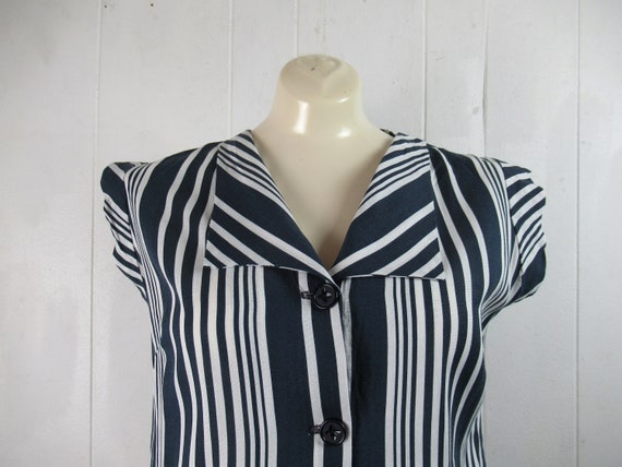 Vintage dress, 1960s dress, sundress, stripe dres… - image 3