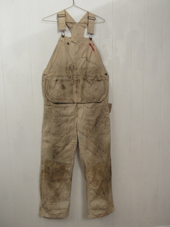 パンツ 30s vintage denim overall mint condition Rare ,sanforized,vintage 70s Hang Ten Overalls Bell Bottom
