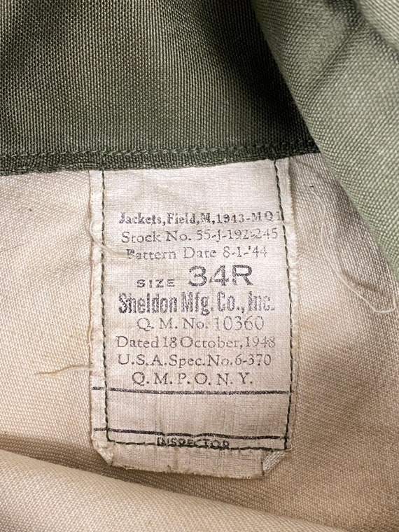 Vintage jacket, size small, military jacket, 1940… - image 10