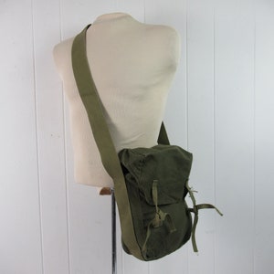 Vintage bag, 1940s bag, shoulder bag, canvas bag, small bag, canvas bag, vintage luggage