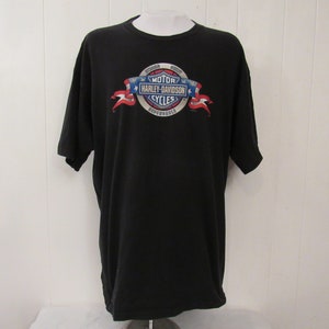 Vintage t shirt, Harley Davidson t shirt, motorcycle t shirt, 1990s t shirt, Doerflers&#39; Harley, Hays Kansas, vintage clothing, size XXL