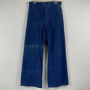 Vintage Jeanshose, U.S. Navy Hose, 1950er Jeans Jeans, Jeans Matrosenhose, Hohe Taille, Knopffliege, Vintage Kleidung, 32 x 30