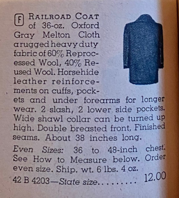 Vintage coat, 1940s coat, Railroad coat, MONTGOME… - image 10