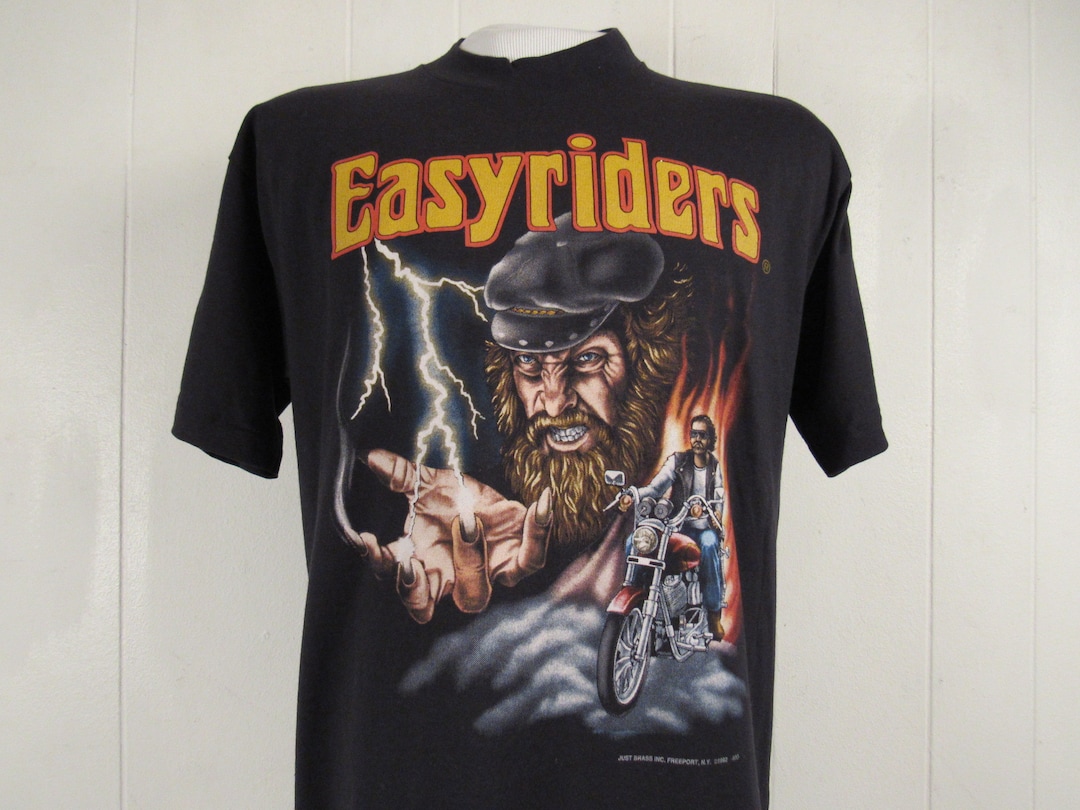 vintage easyriders t shirt 90s Hanes Beefy T Size med