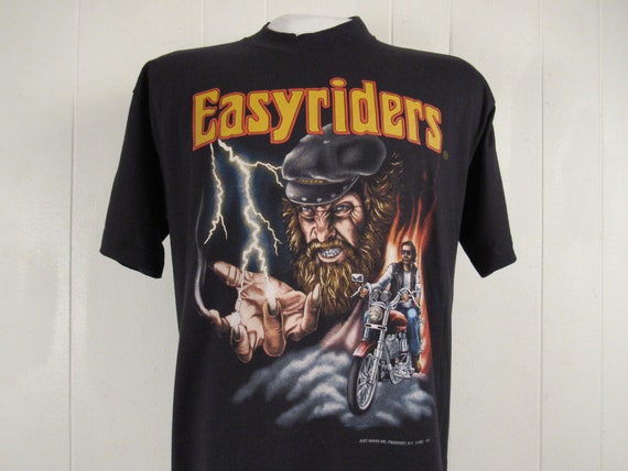 Vintage T Shirt, Easyriders T Shirt, Biker T Shirt, Motorcycle, Vintage  Clothing, Size Large, NOS 